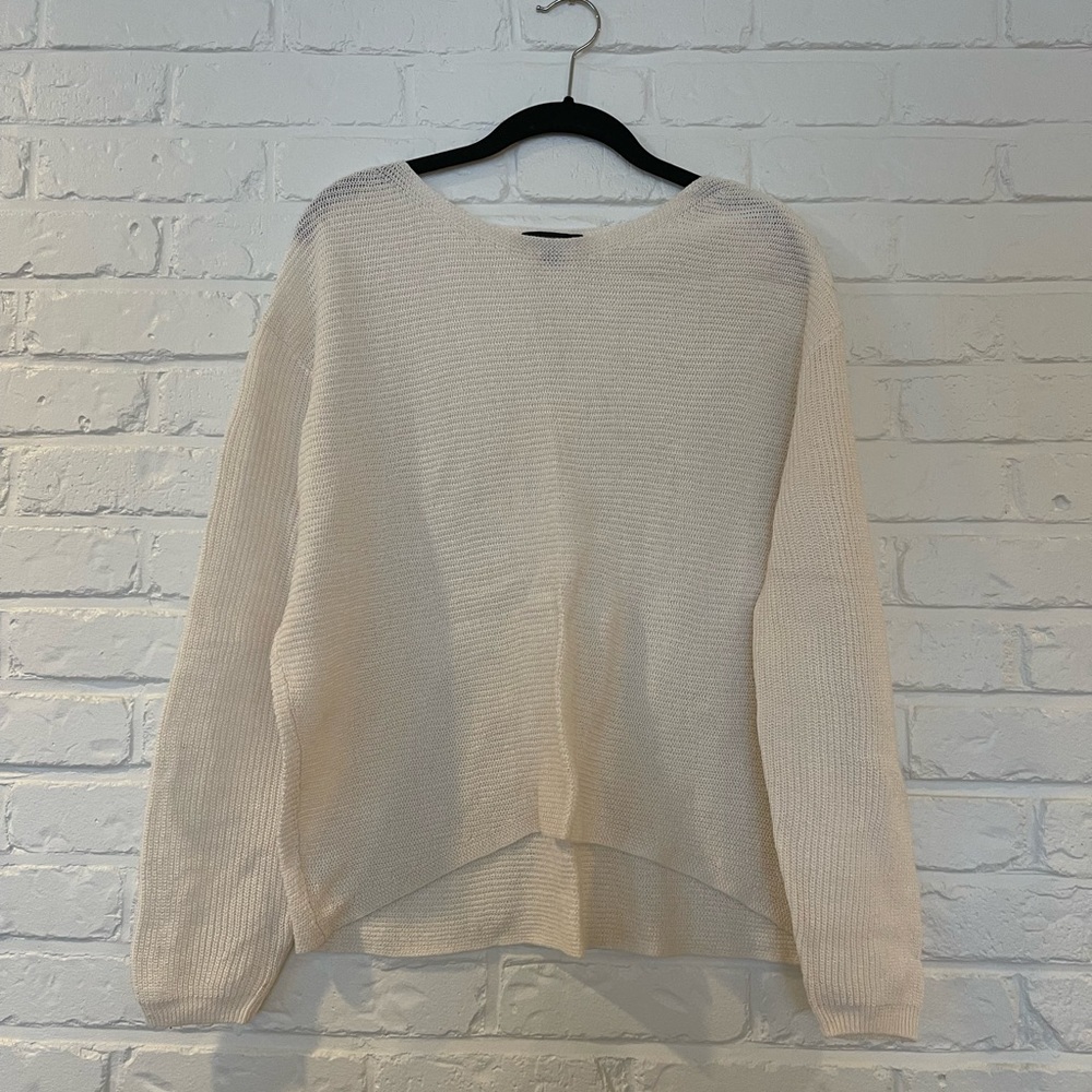 J.Crew Cotton Boat-Neck Sweater, size small